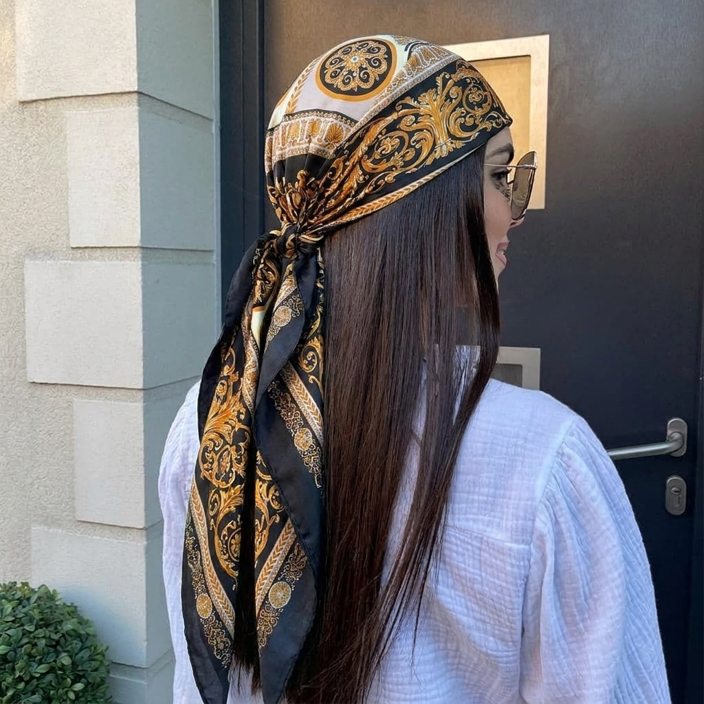 Silk Shawl Satin Square Scarf  - Scarf Silk Square 评论和价格