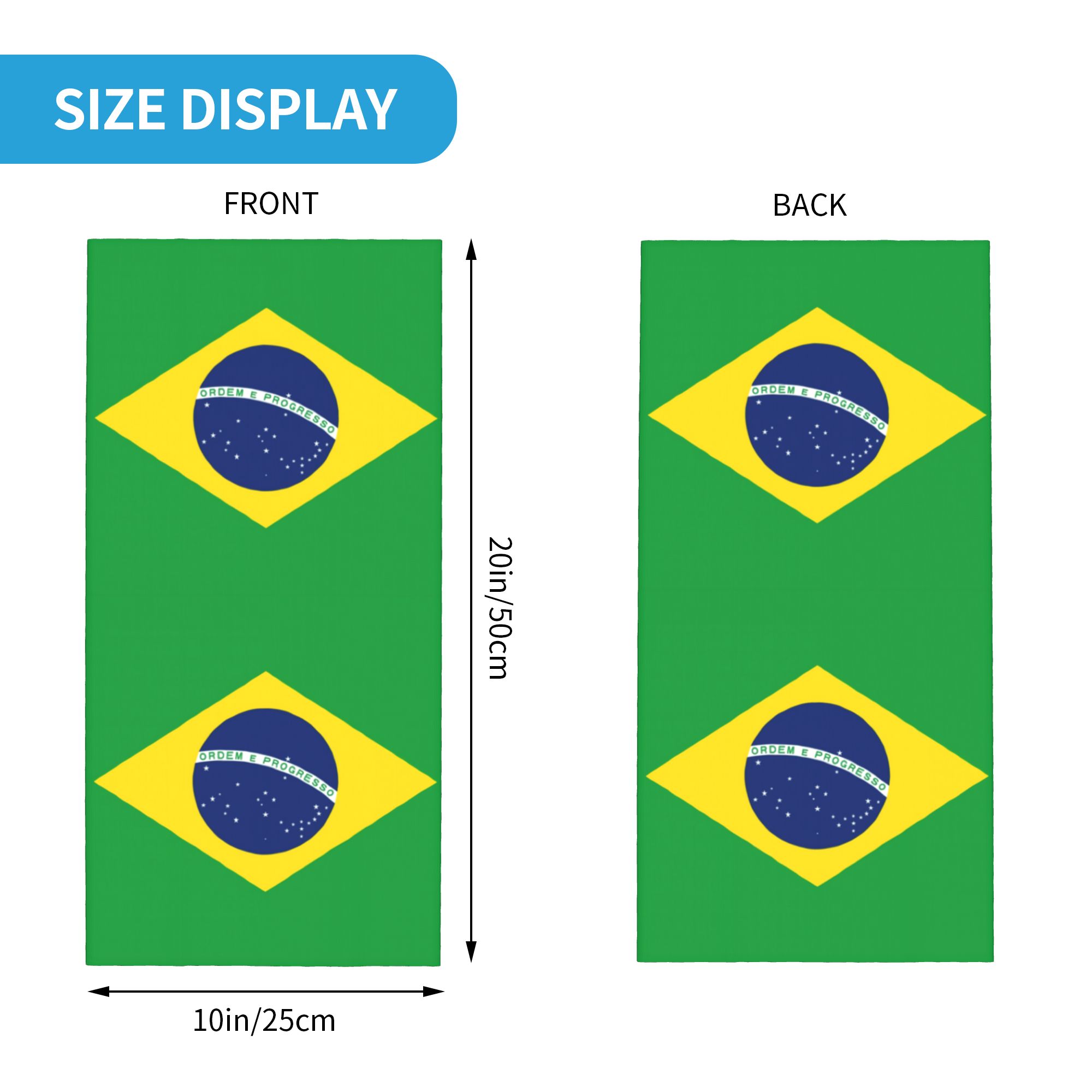 Custom Brazil Flag Bandana Nec - Neck Warmer Tube 评论和价格