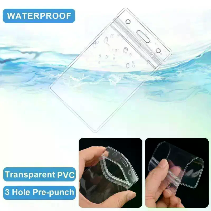 10 Pcs Clear Plastic ID Badge  - Lanyard Badge Holder 评论和价格