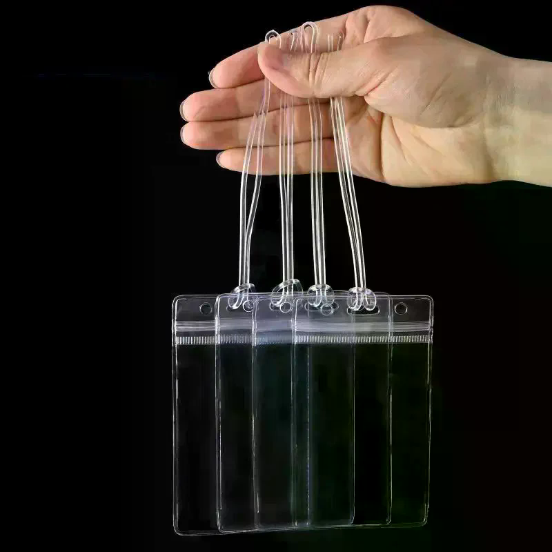 10 Pcs Clear Plastic ID Badge  - Lanyard Badge Holder 评论和价格