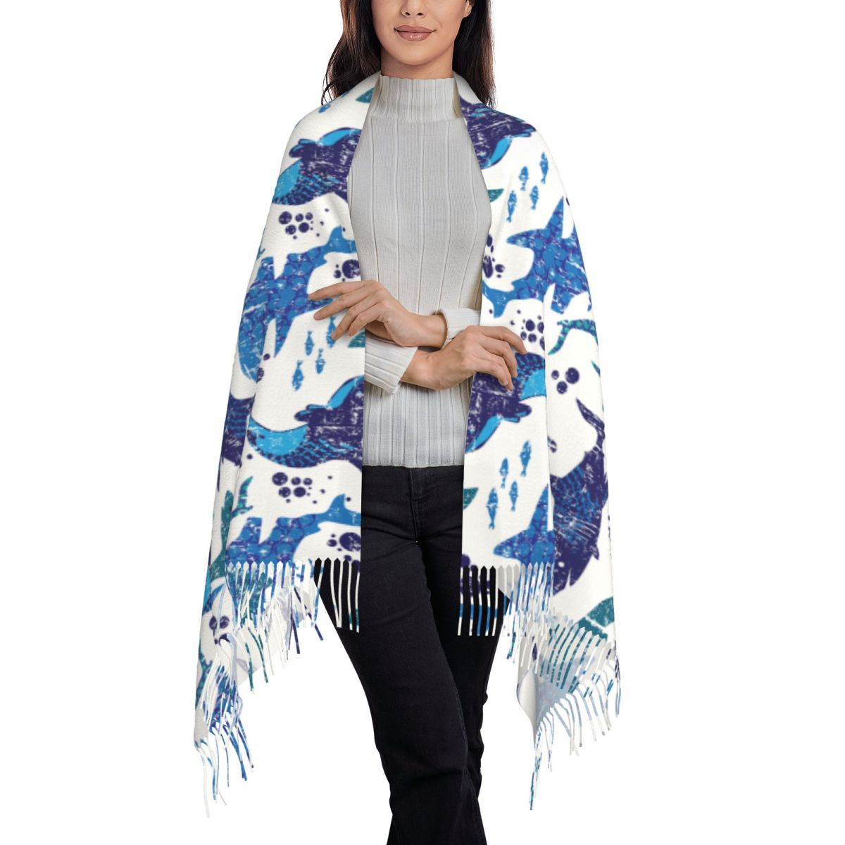 Shark Underwater World Ocean S - Pashmina Wrap Large 评论和价格