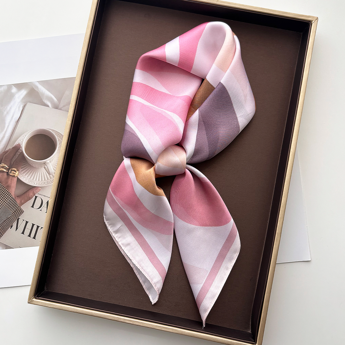 Design Print Women Silk Imitat - Scarf Silk Square 评论和价格