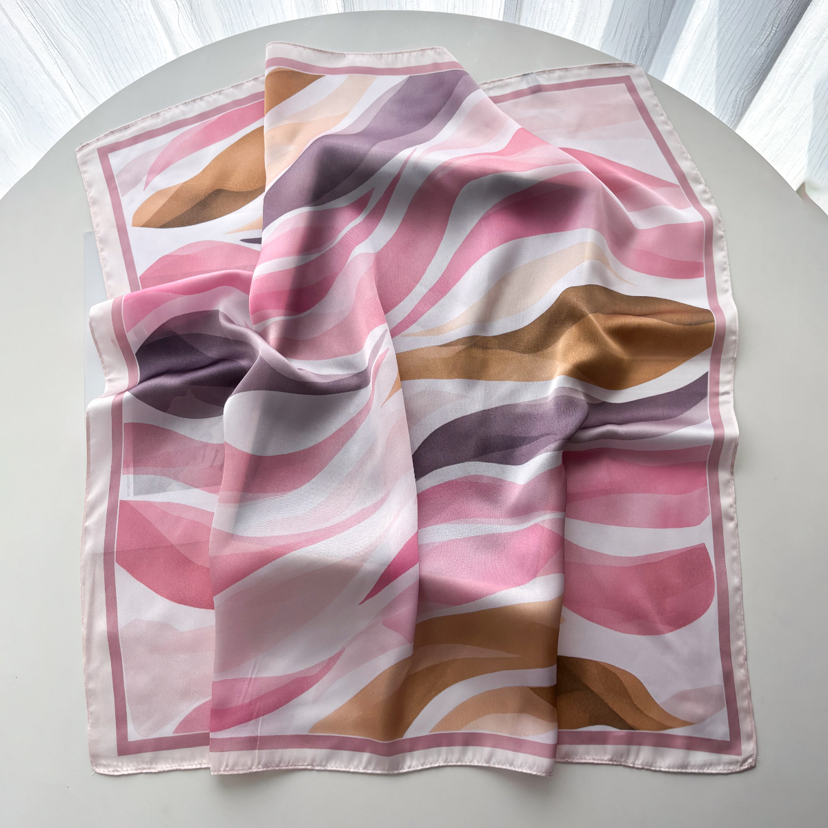 Design Print Women Silk Imitat - Scarf Silk Square 评论和价格