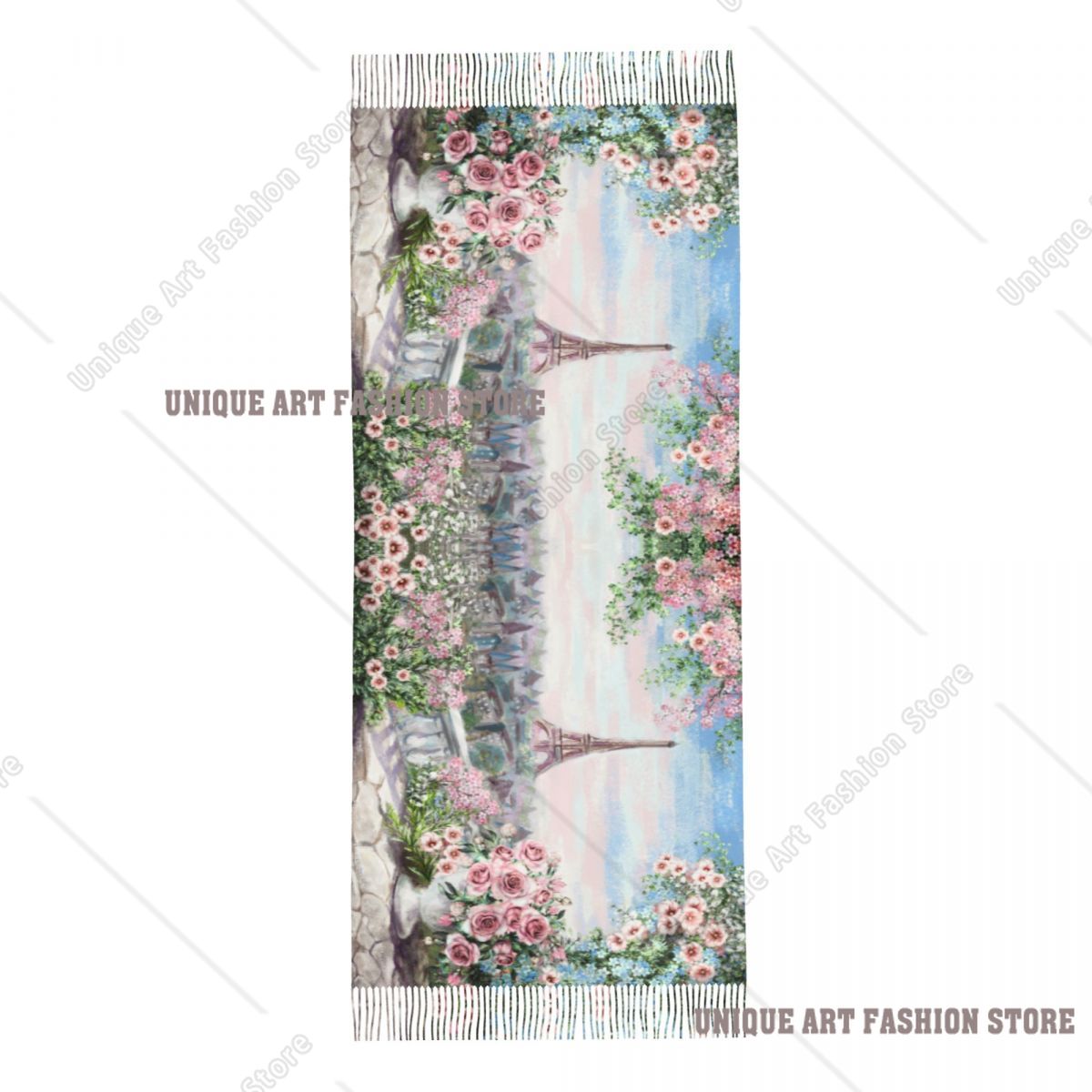 Oil Painting France Paris Eiff - Pashmina Wrap Large 评论和价格