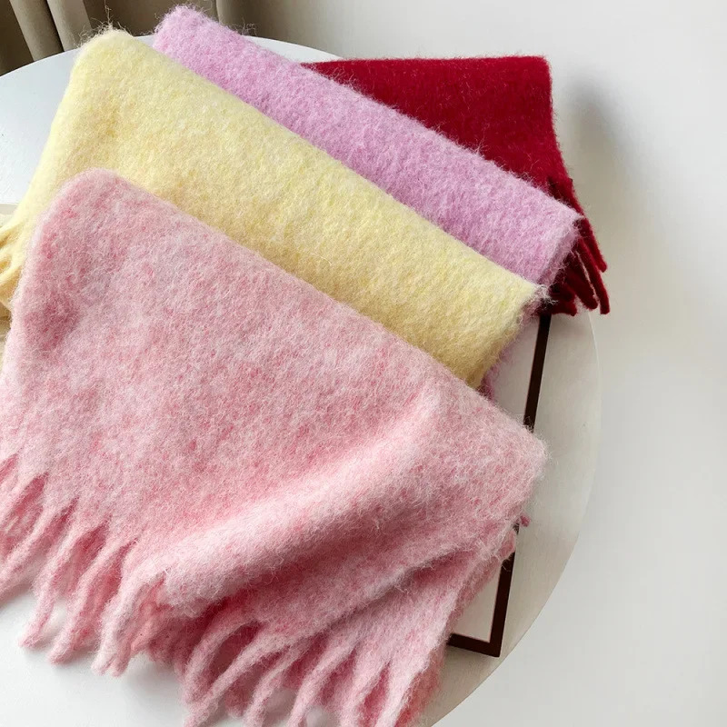 Scarf Lady Autumn Winter Solid - Muffler Men Wool 评论和价格