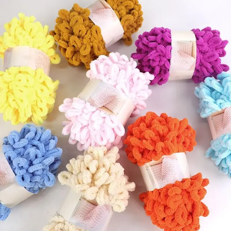 100g/Ball Finger Loop Yarn Thr - Woven Scarf Blanket 评论和价格