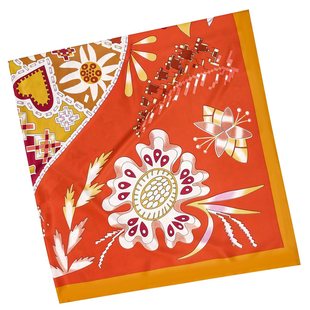 130cm Brand Women Scarves Desi - Scarf Silk Square 评论和价格