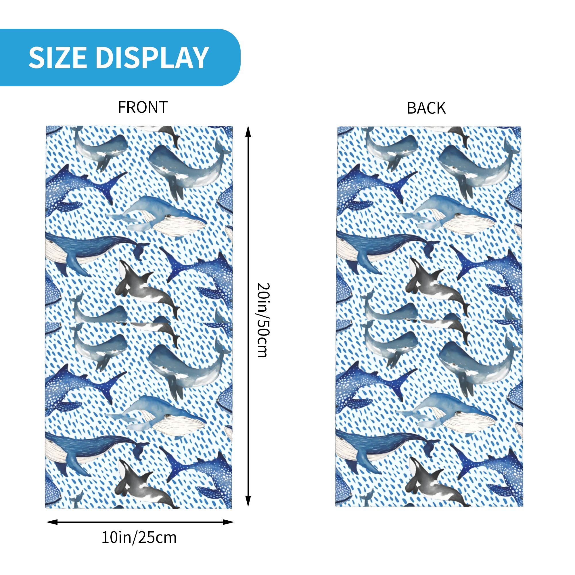 Custom Blue Watercolour Shark  - Neck Warmer Tube 评论和价格