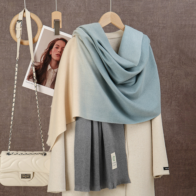 New 2024 Gradient Cashmere Sca - Woven Scarf Blanket 评论和价格