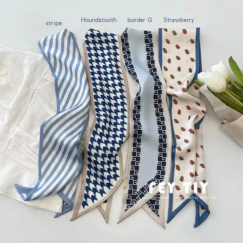 Set Series Silk Satin Scarf Wo - Ascot Neck Scarf 评论和价格
