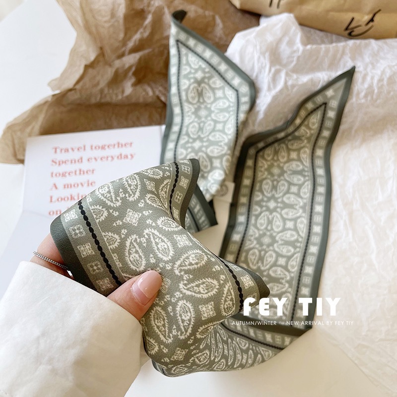 Set Series Silk Satin Scarf Wo - Ascot Neck Scarf 评论和价格