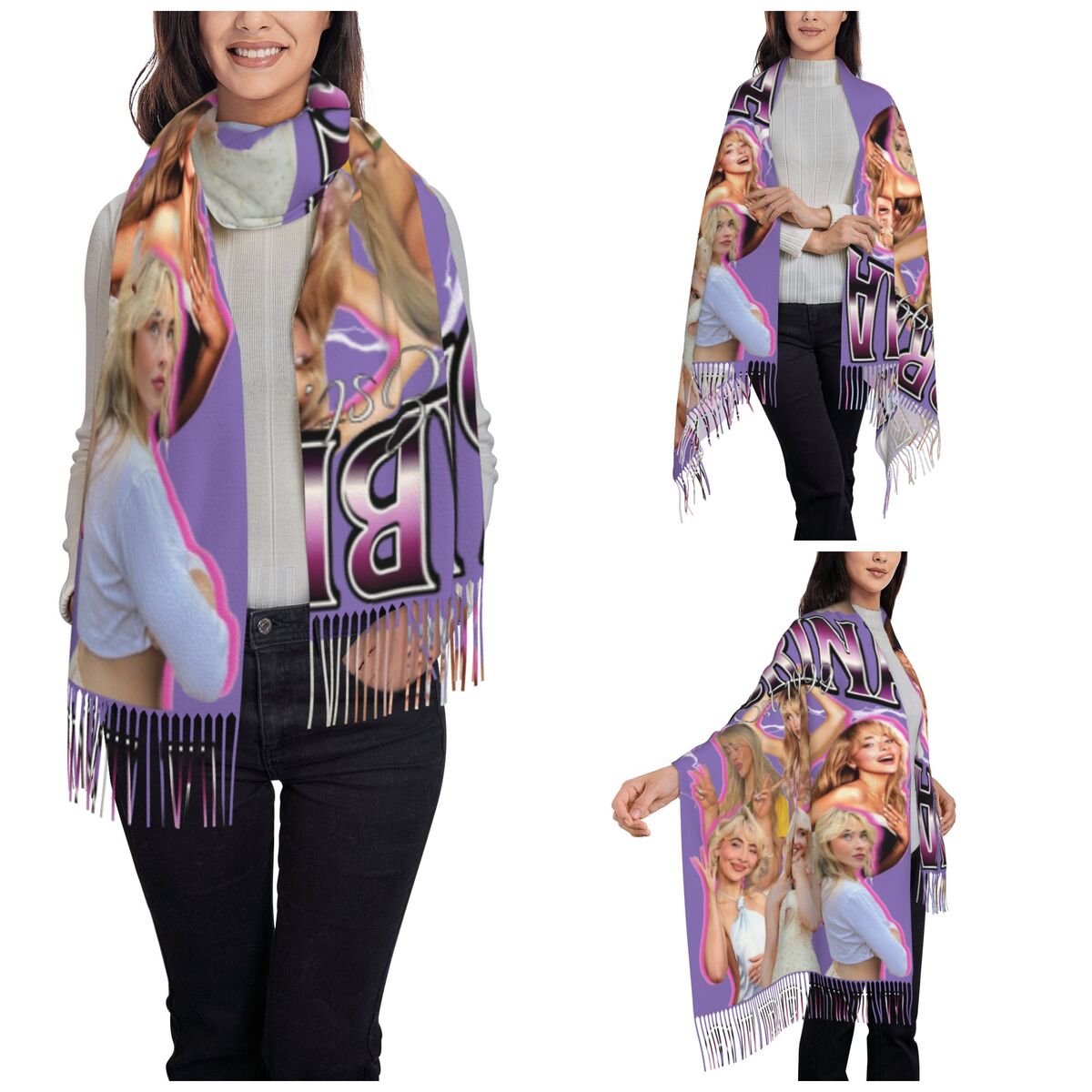 Sabrina Carpenter 90s Shawl Wr - Pashmina Wrap Large 评论和价格