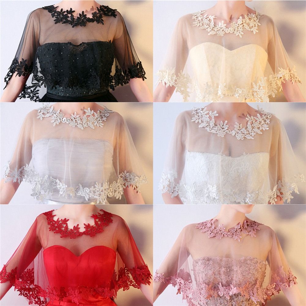 Women Party Bridal Casual Lace - Stole Wedding Shawl 评论和价格