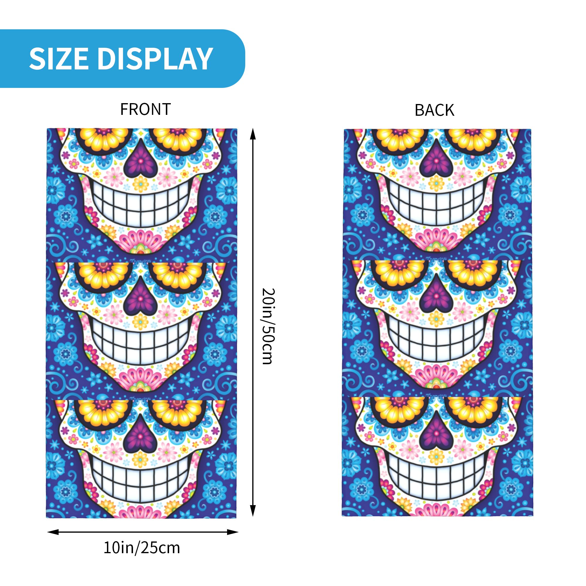 Custom Day Of The Dead Sugar S - Neck Warmer Tube 评论和价格