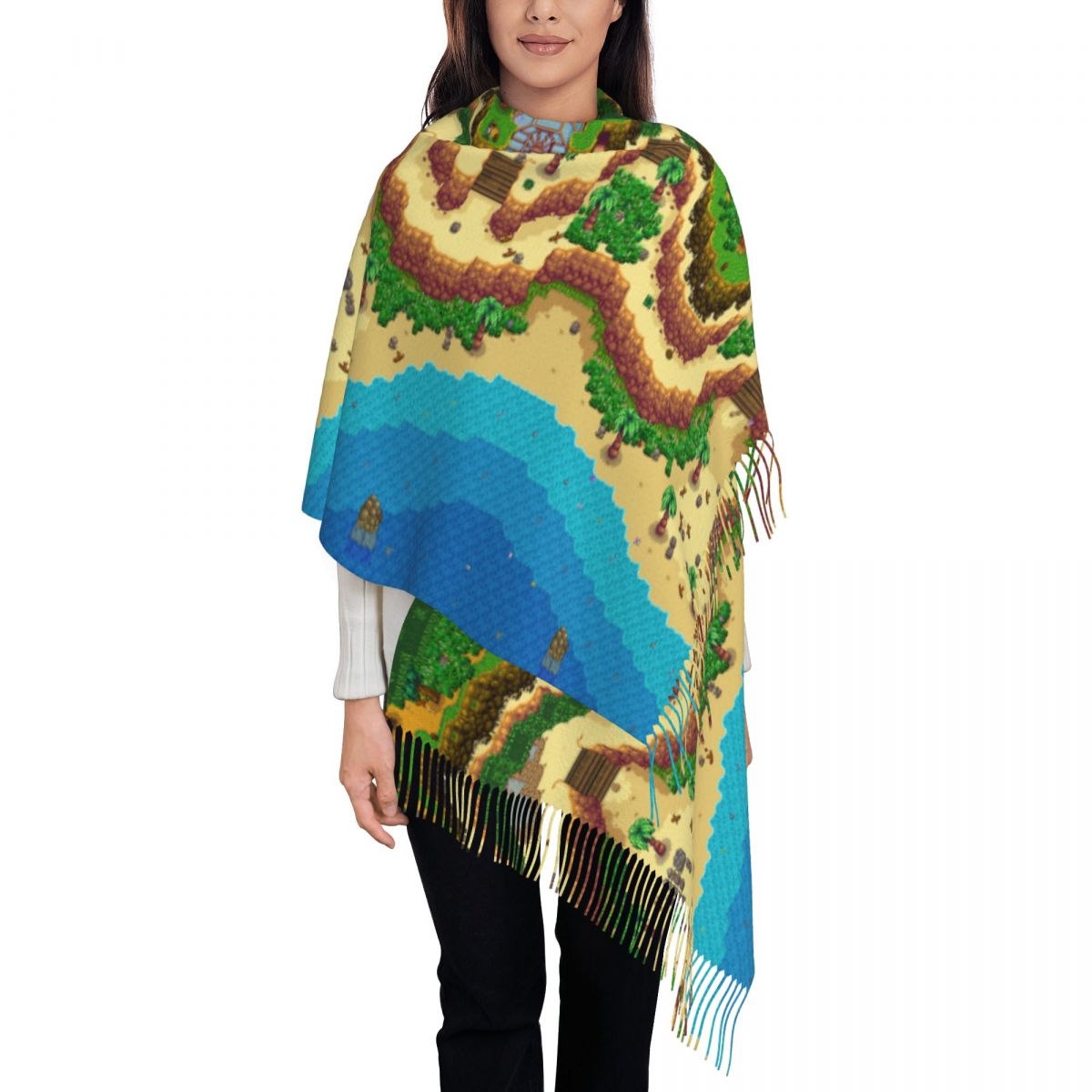 Stardew Valley Map Scarf for W - Pashmina Wrap Large 评论和价格