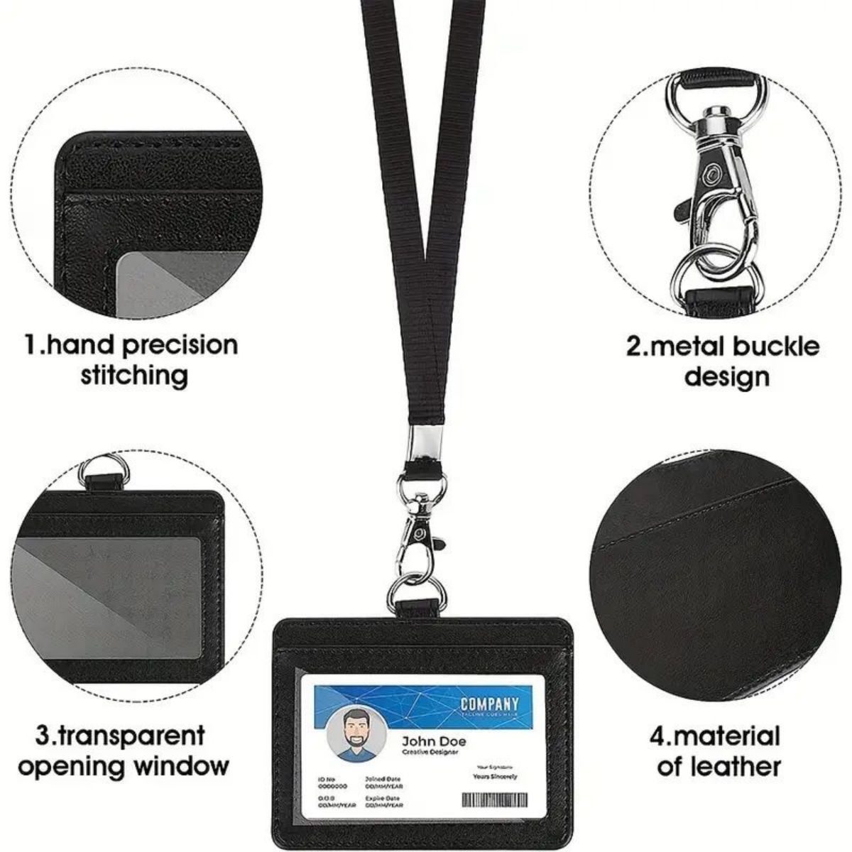 1 pc Horizontal ID badge holde - Lanyard Badge Holder 评论和价格