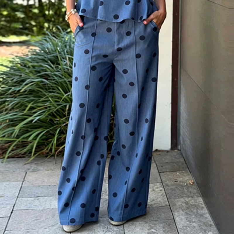Vintage Dot Print Chambray Two - Pocket Square Set 评论和价格