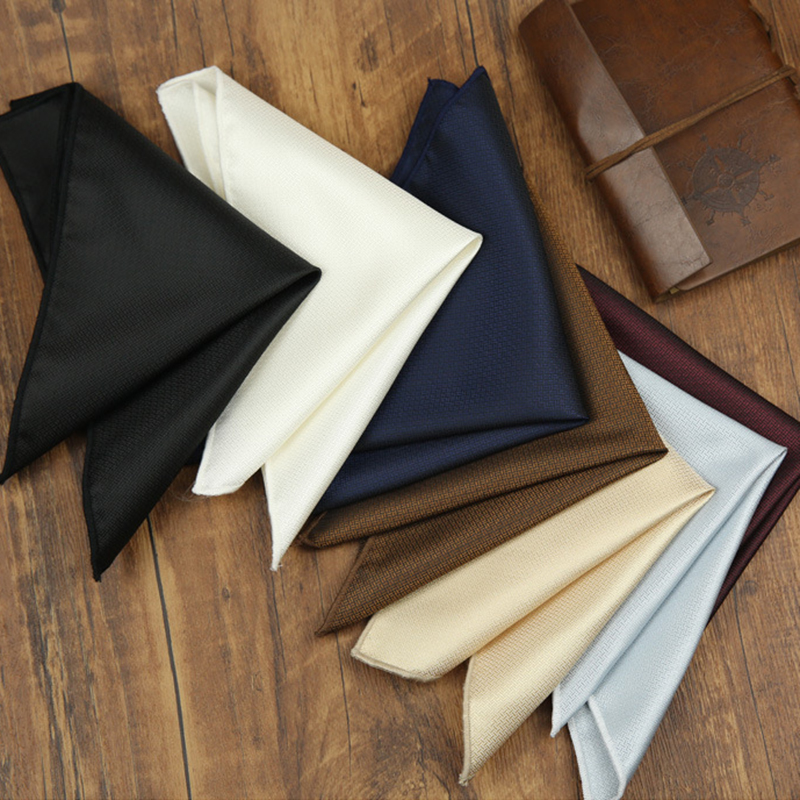 24cm Classic Solid Color White - Pocket Square Set 评论和价格