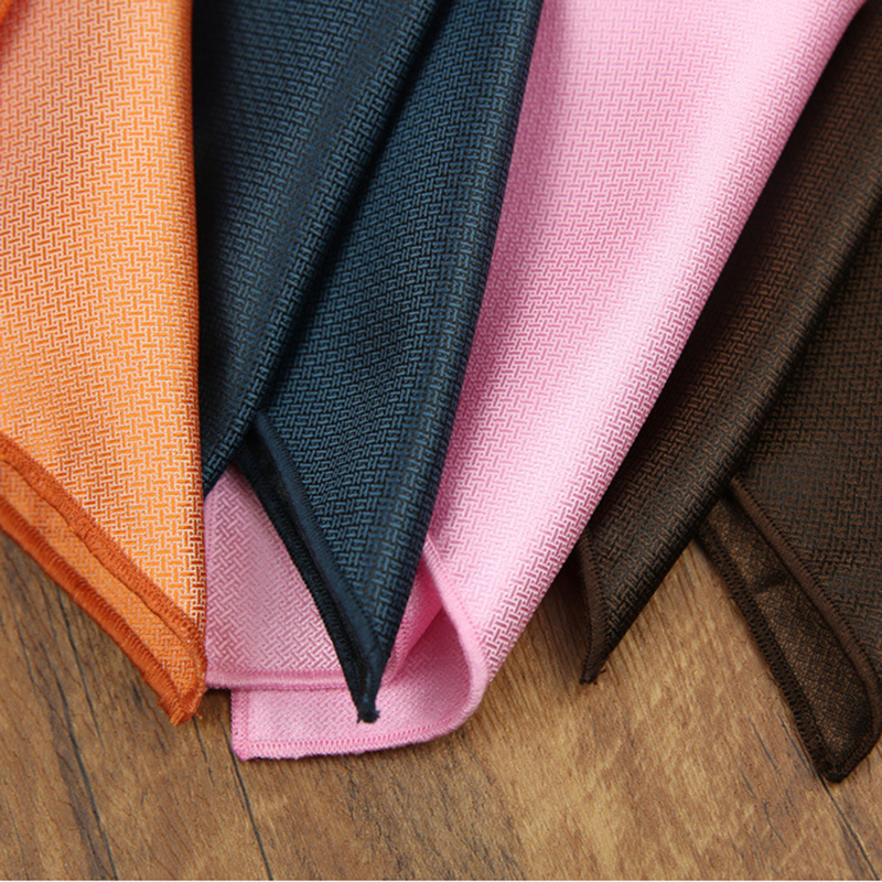 24cm Classic Solid Color White - Pocket Square Set 评论和价格
