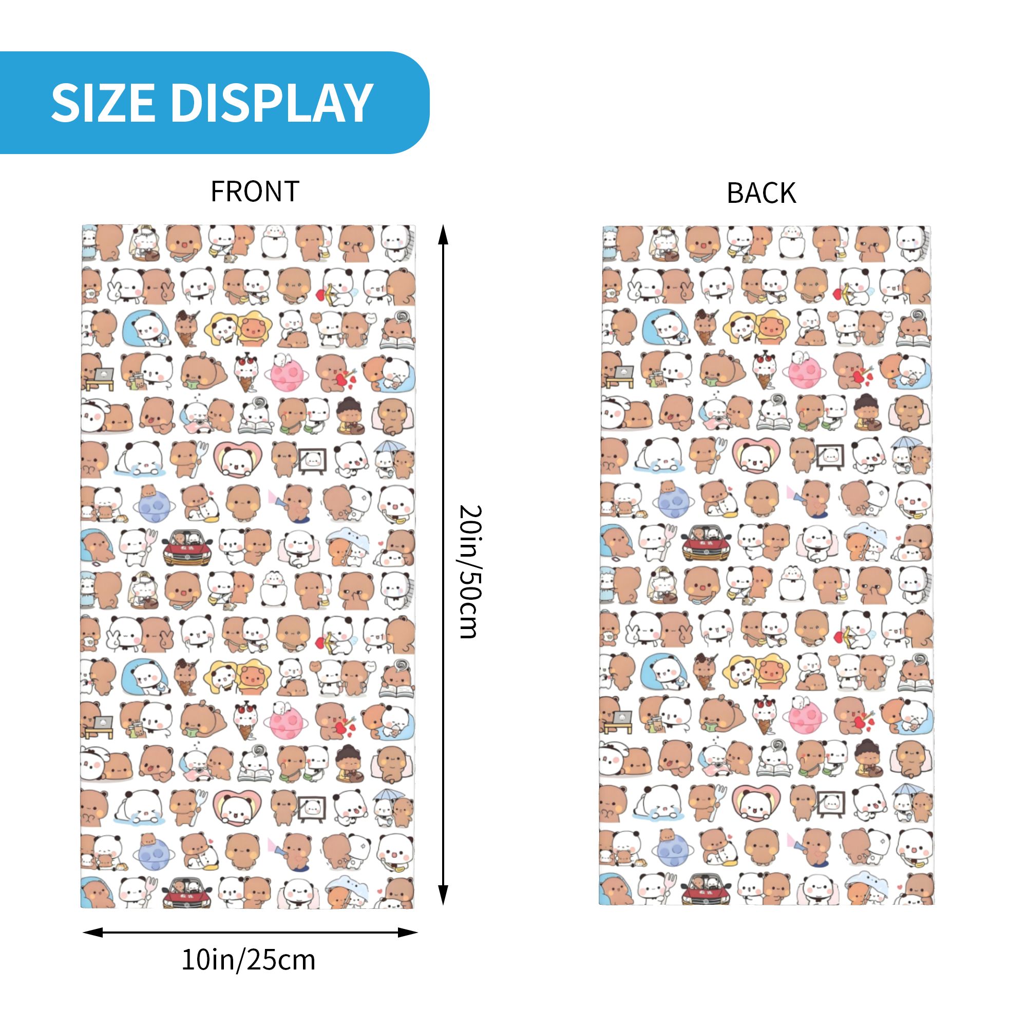 Custom Bear Cartoon Peach And  - Neck Warmer Tube 评论和价格