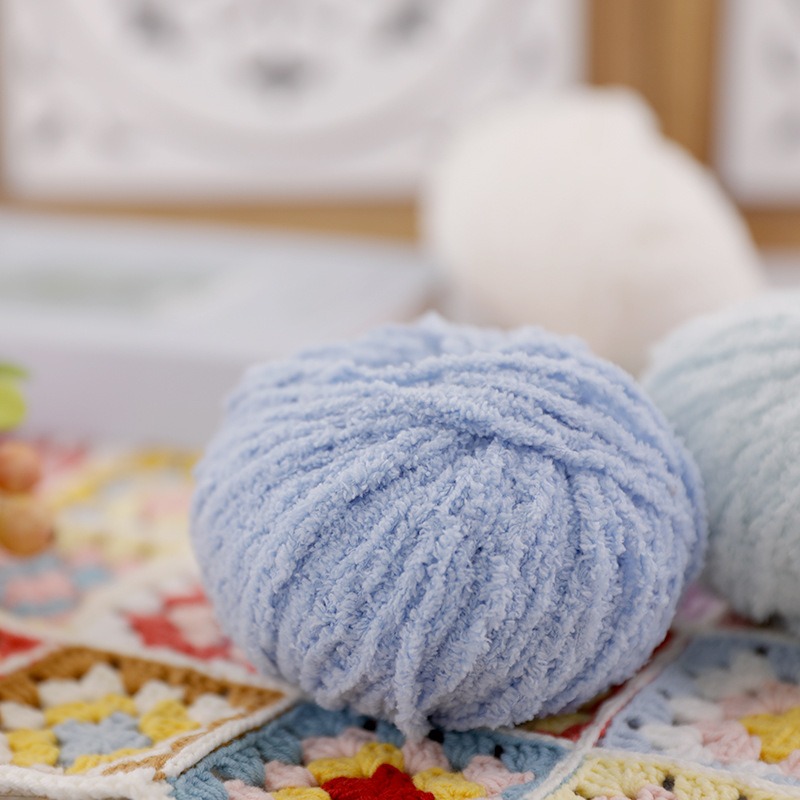 50g Short Plush Yarn 70m, DIY  - Woven Scarf Blanket 评论和价格