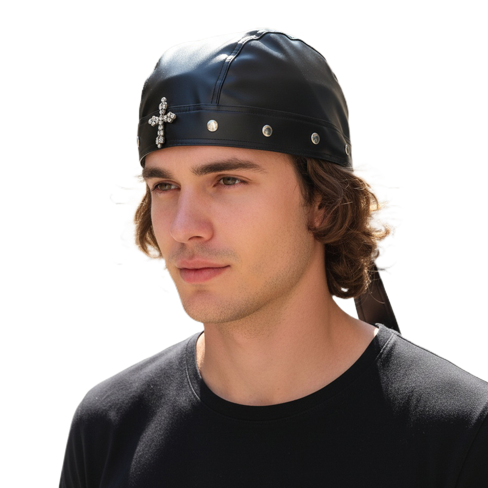 PU Leather Cycling Bandana Doo - Bandana Doo Rag 评论和价格