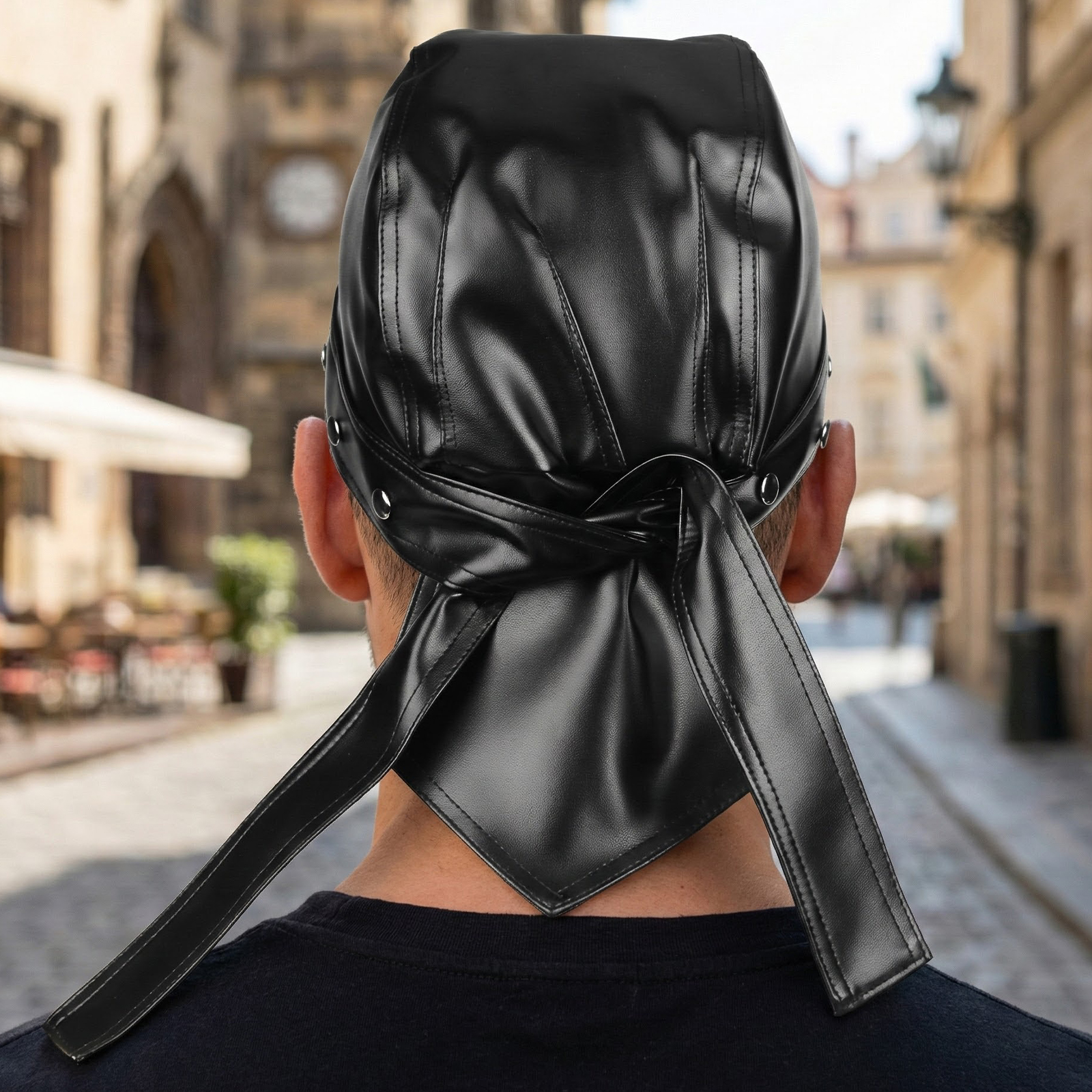 PU Leather Cycling Bandana Doo - Bandana Doo Rag 评论和价格