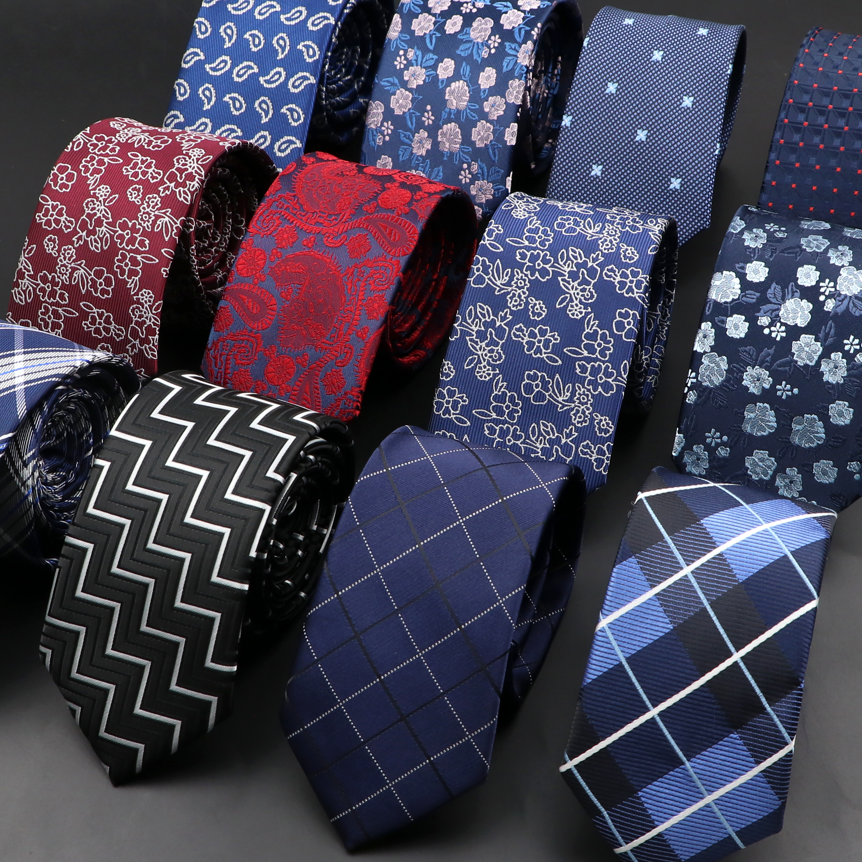 New Men Ties Solid Color Strip - Skinny Tie Men 评论和价格