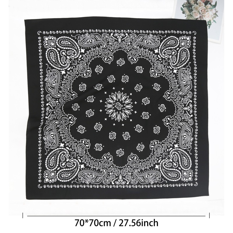 70*70cm Unisex Women 100% Cott - Bandana Cotton 评论和价格