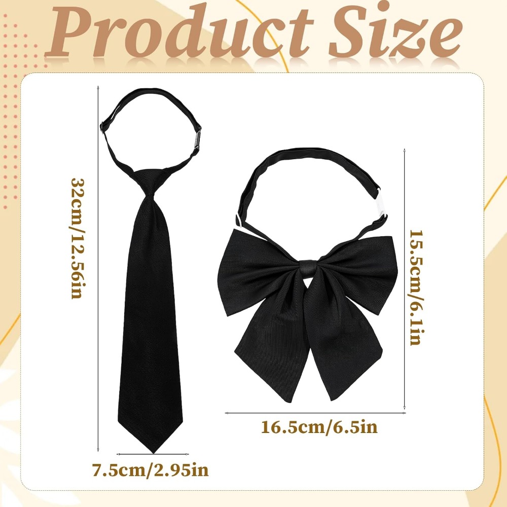Black Bow Ties for Women, Larg - Bow Tie Pre Tied 评论和价格