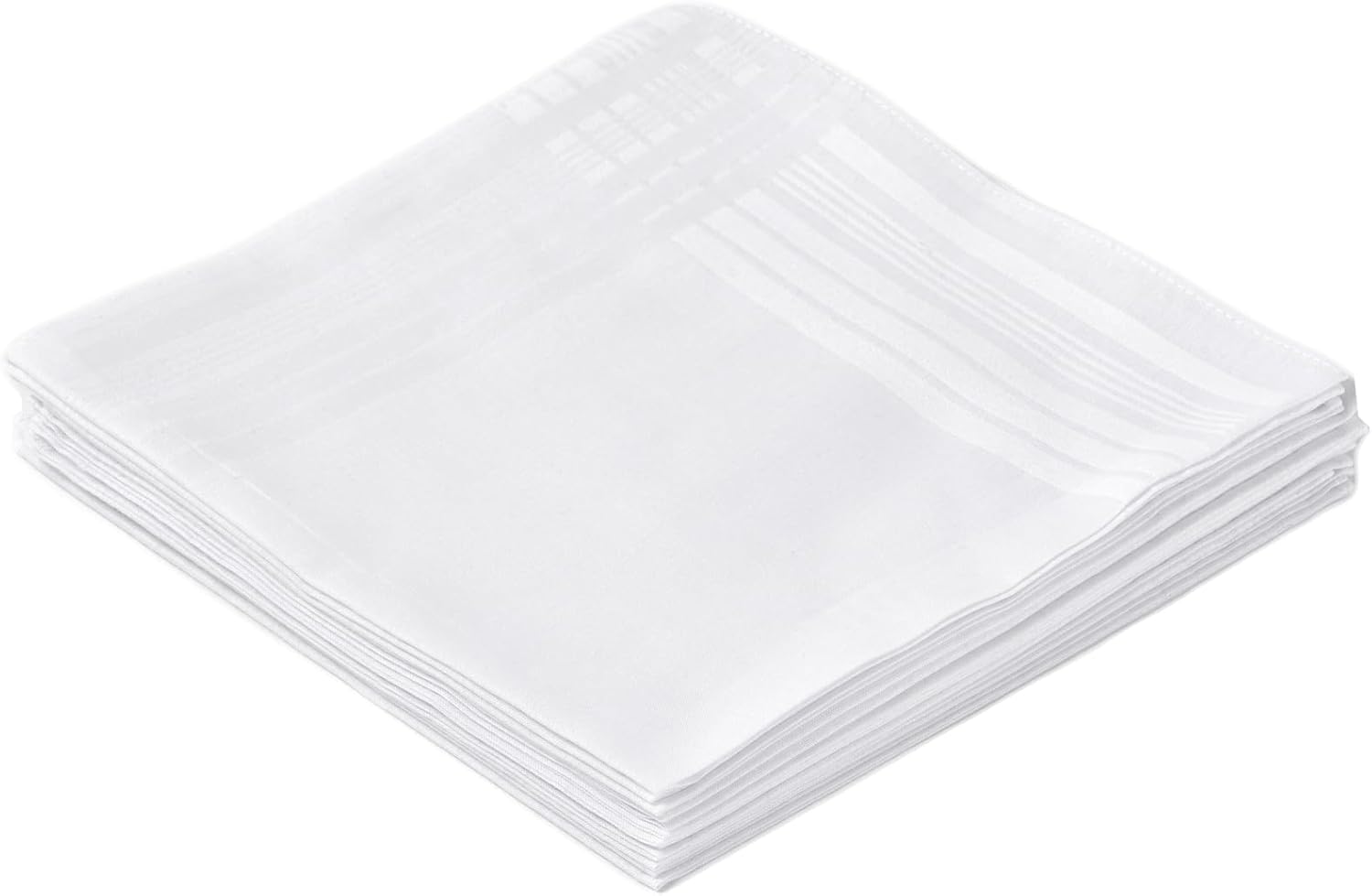 Men's Pure White 100% Cotton H - Handkerchief Cotton Men 评论和价格