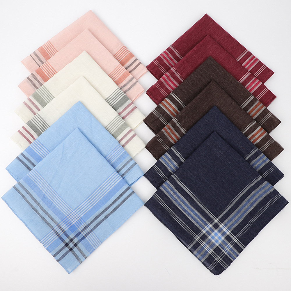 6pcs Men's Mixed Color Plaid S - Handkerchief Cotton Men 评论和价格