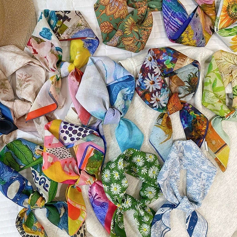 100% Cotton Square Scarf For W - Bandana Cotton 评论和价格