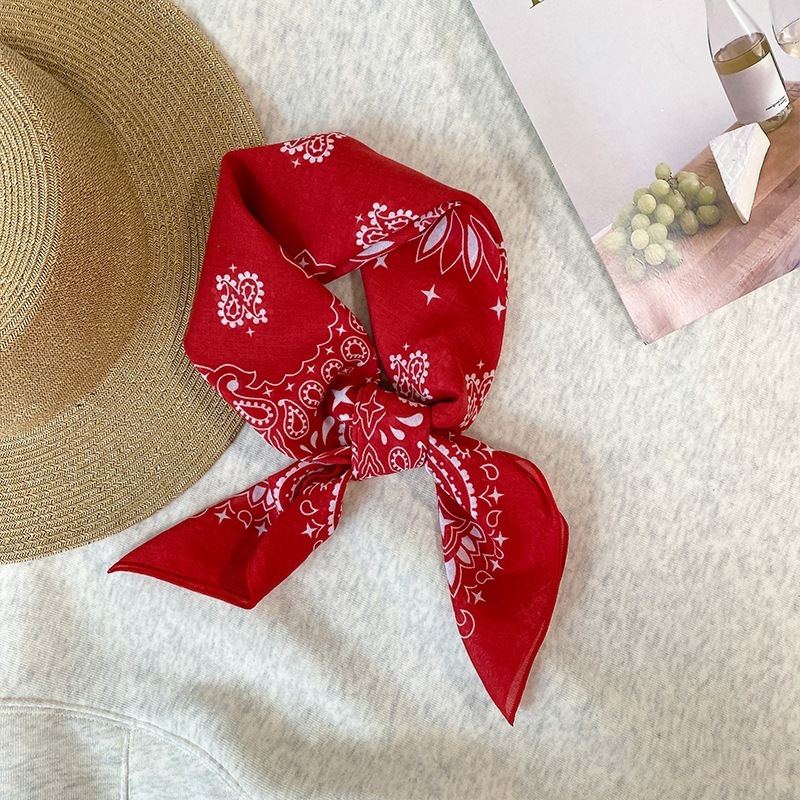 100% Cotton Square Scarf For W - Bandana Cotton 评论和价格