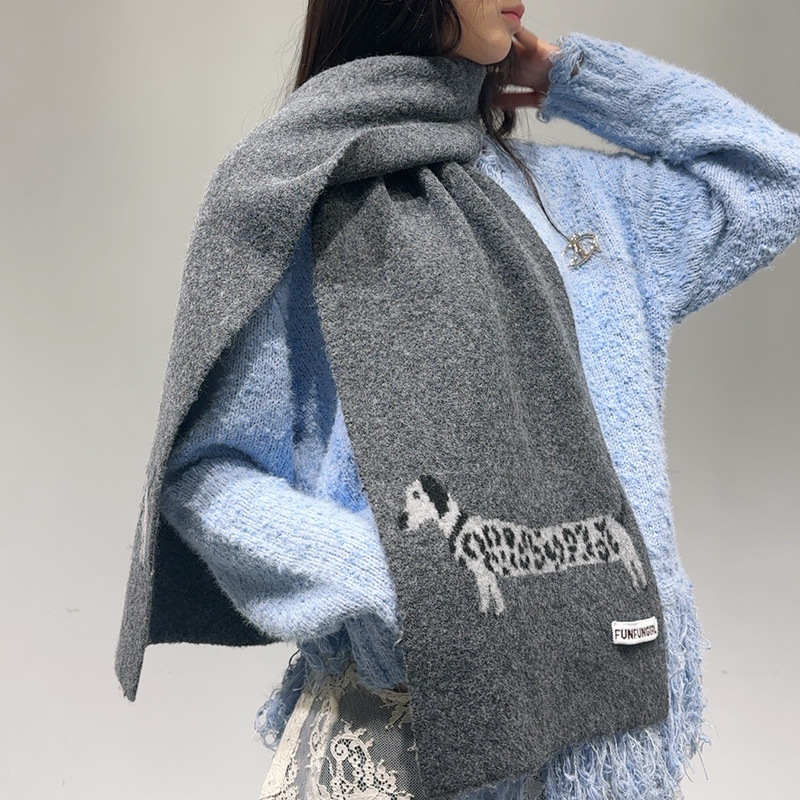 Korean Version Wool Blend Pupp - Muffler Men Wool 评论和价格