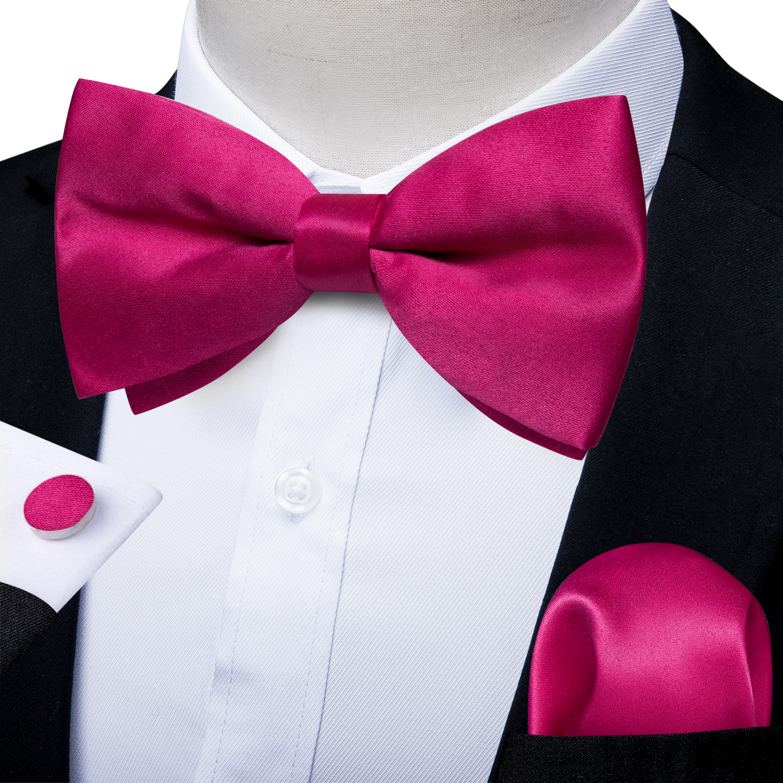 Men's Solid Pre-tied Bowtie Ro - Bow Tie Pre Tied 评论和价格