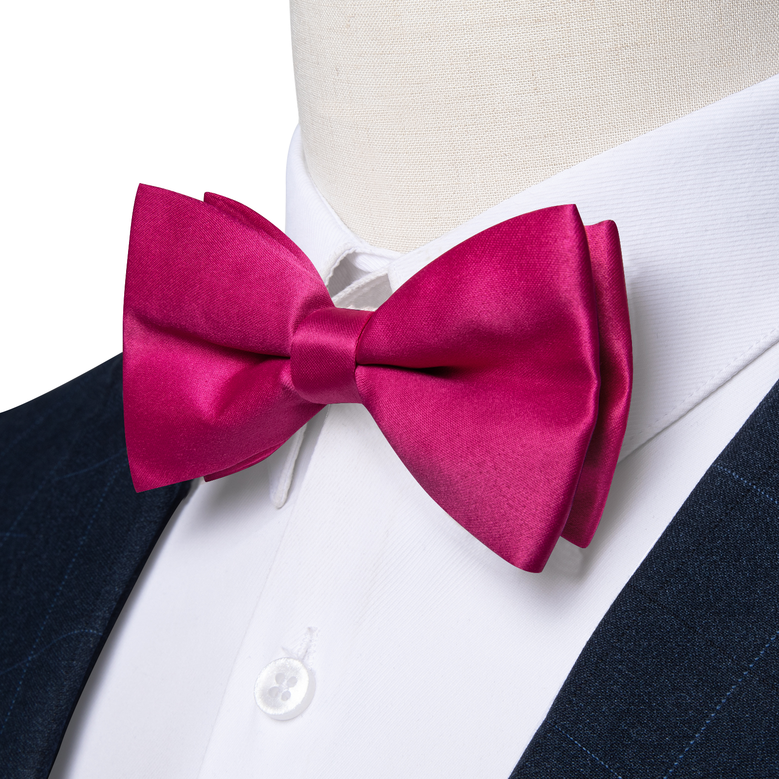 Men's Solid Pre-tied Bowtie Ro - Bow Tie Pre Tied 评论和价格