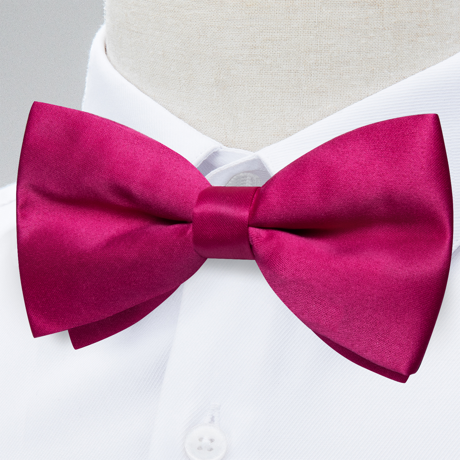 Men's Solid Pre-tied Bowtie Ro - Bow Tie Pre Tied 评论和价格
