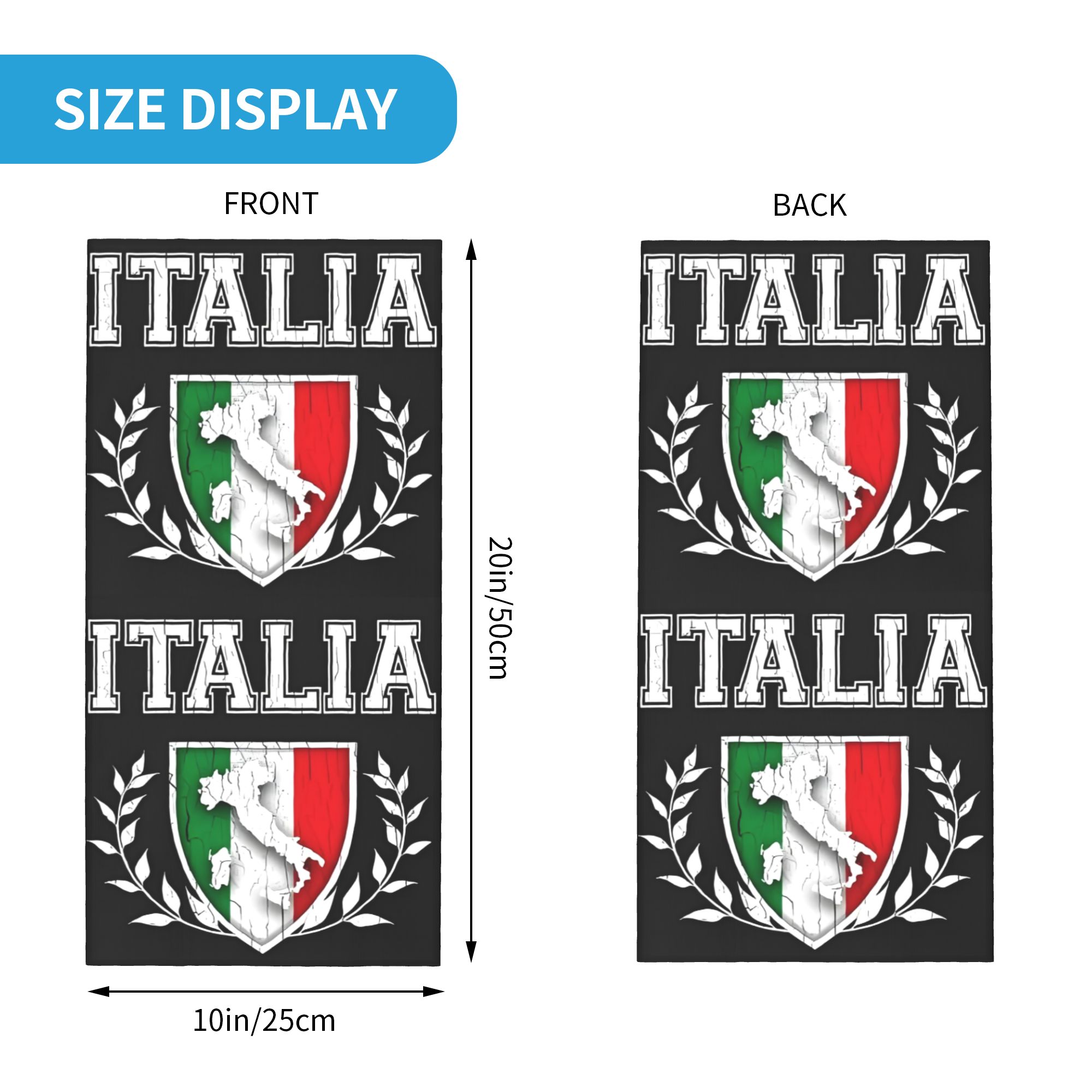 Custom Italy Flag Bandana Neck - Neck Warmer Tube 评论和价格