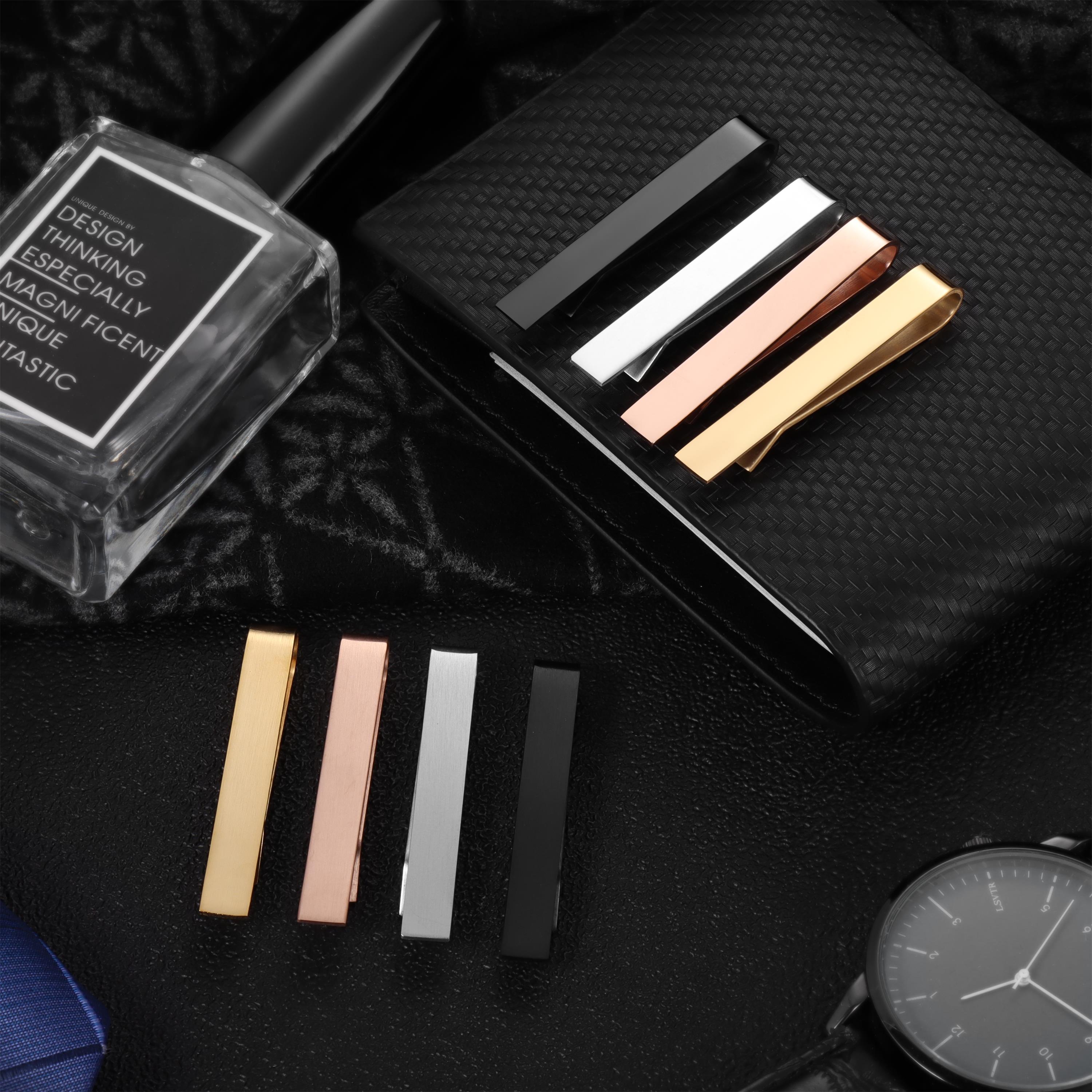 HAWSON 2 in shiny and brushTie - Tie Bar Set Gift 评论和价格