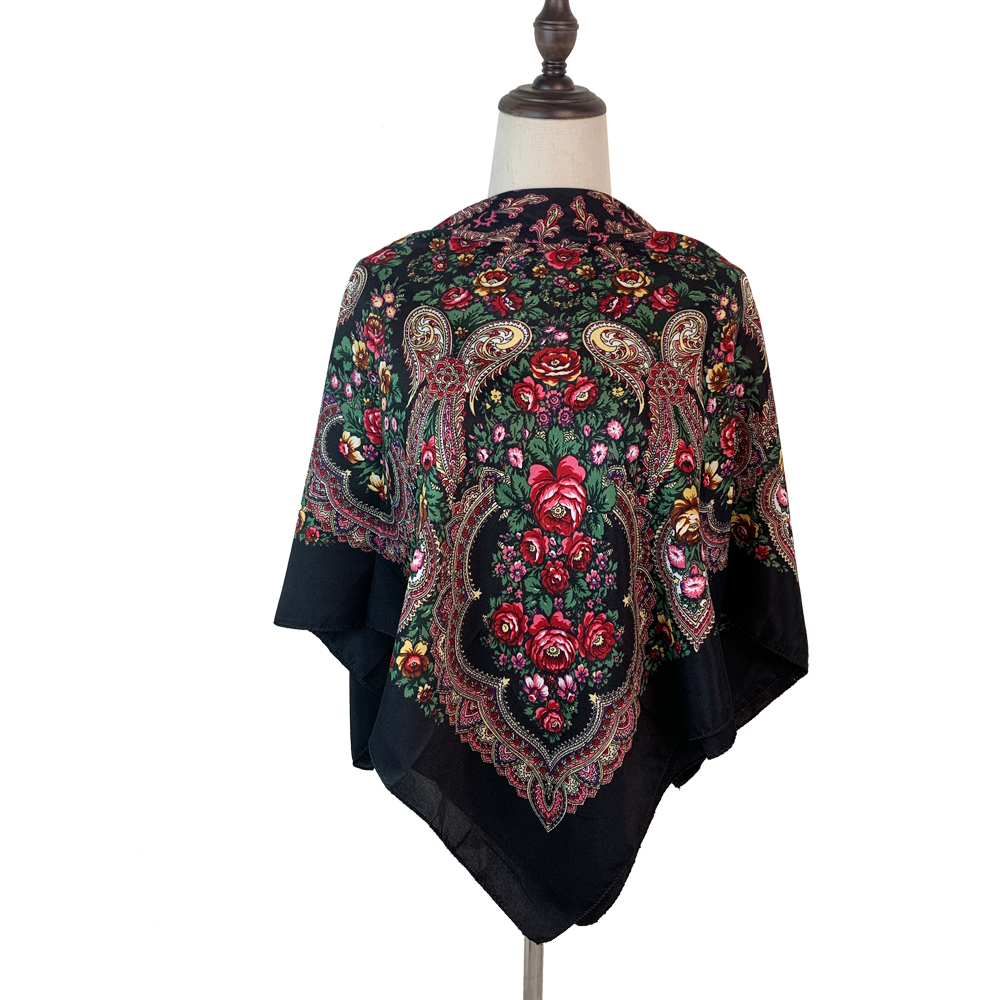 100*100cm Russian Square Scarf - Bandana Cotton 评论和价格