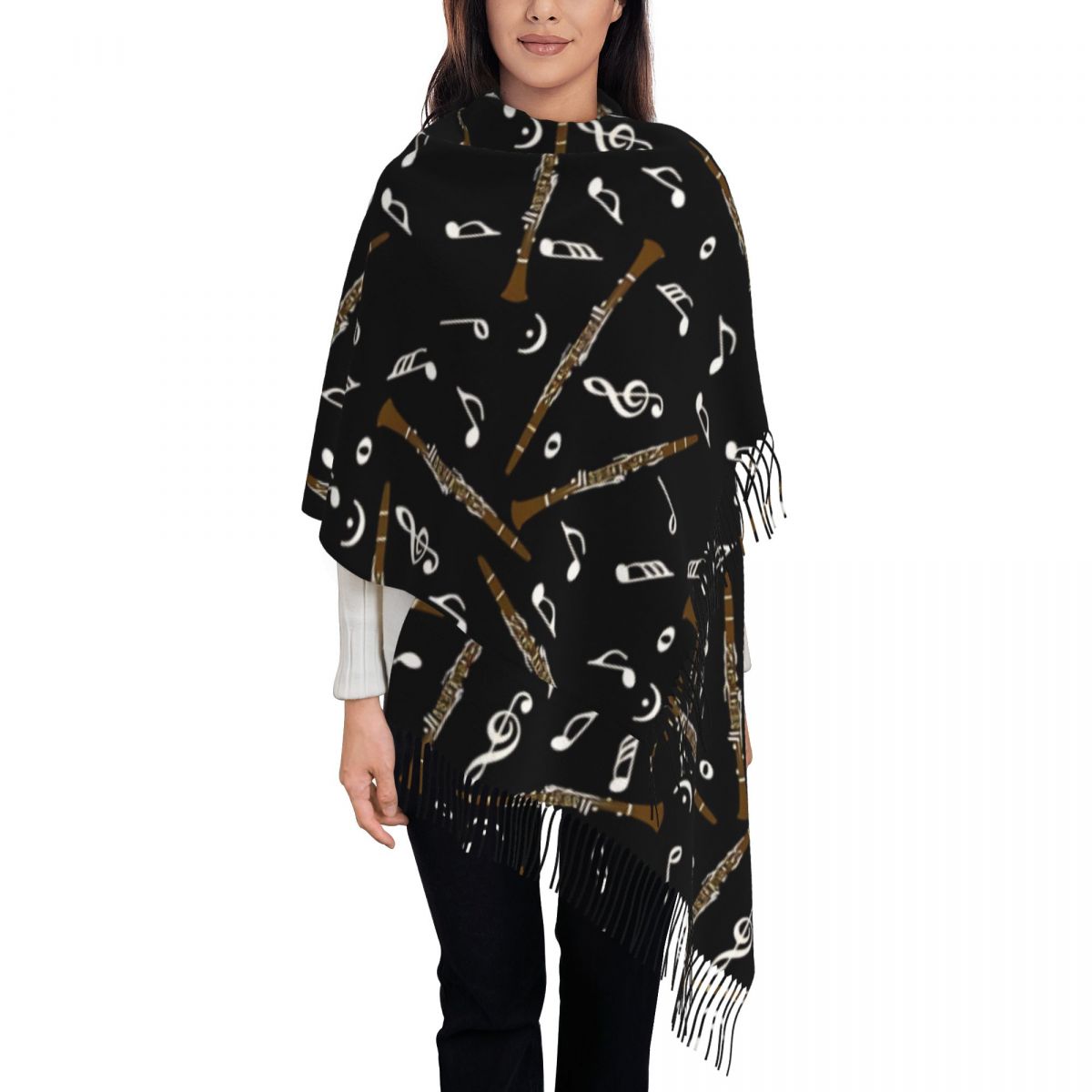 Womens Scarf with Tassel Clari - Pashmina Wrap Large 评论和价格