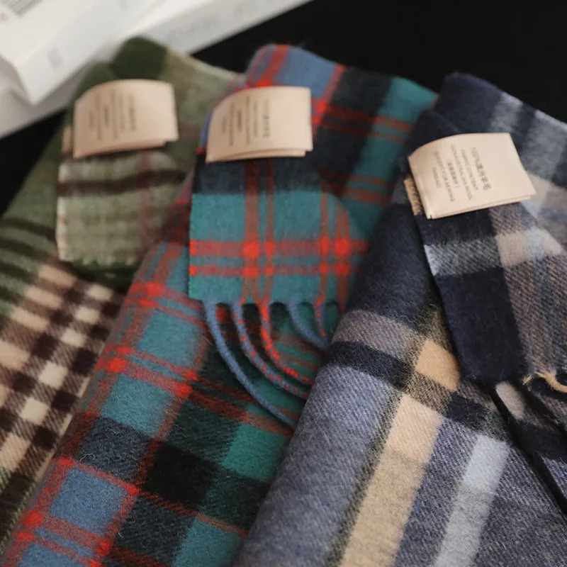 High Quality 100% Wool Scarf M - Muffler Men Wool 评论和价格