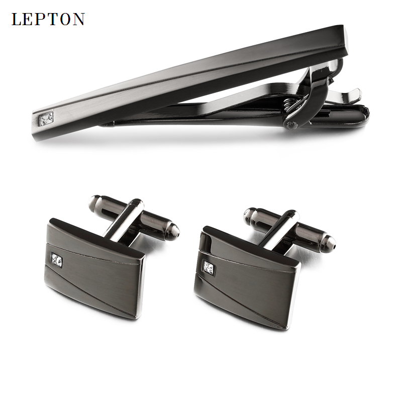 Classic Black Cufflinks & Tie  - Tie Bar Set Gift 评论和价格