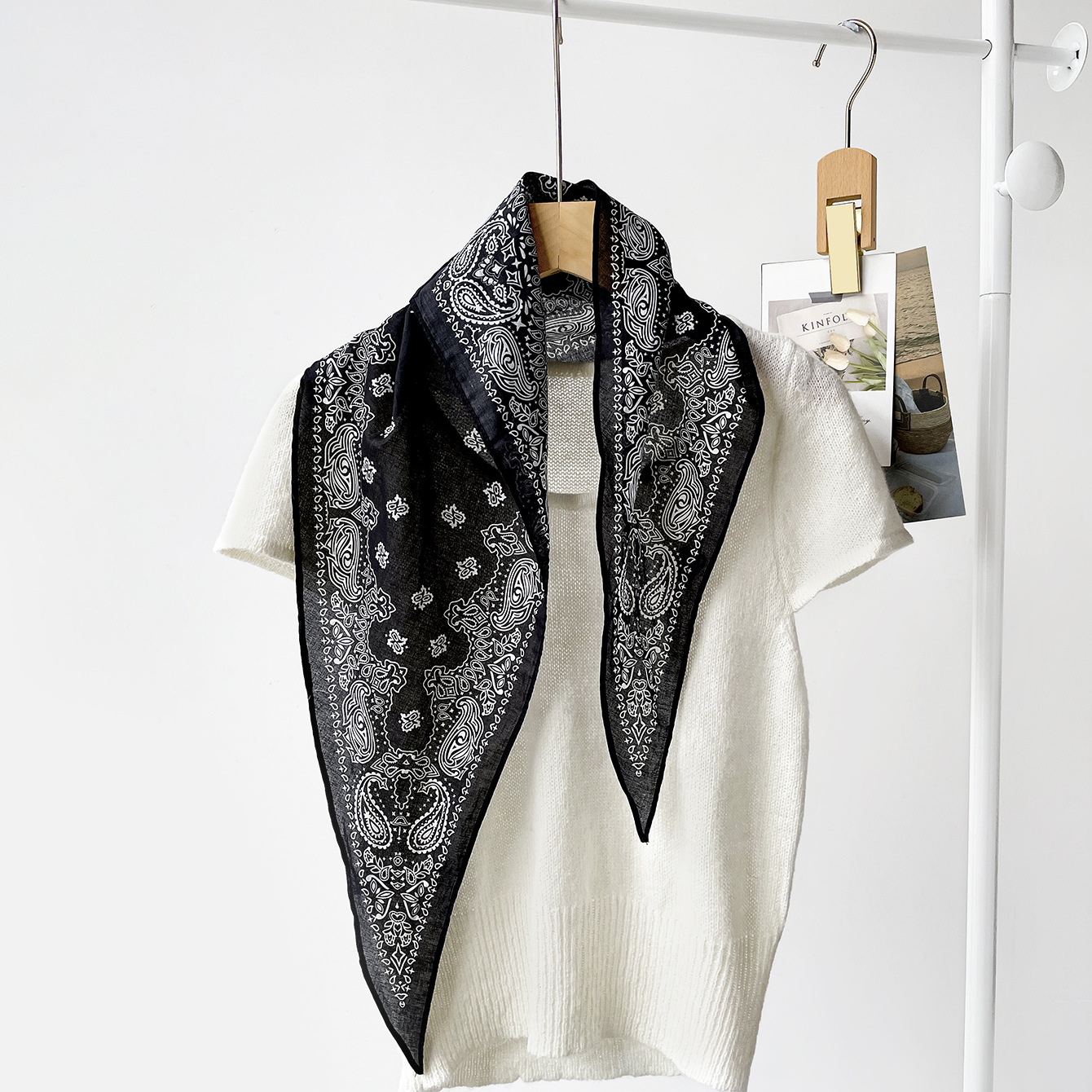 Luxury Scarf Women Hijab Print - Bandana Cotton 评论和价格