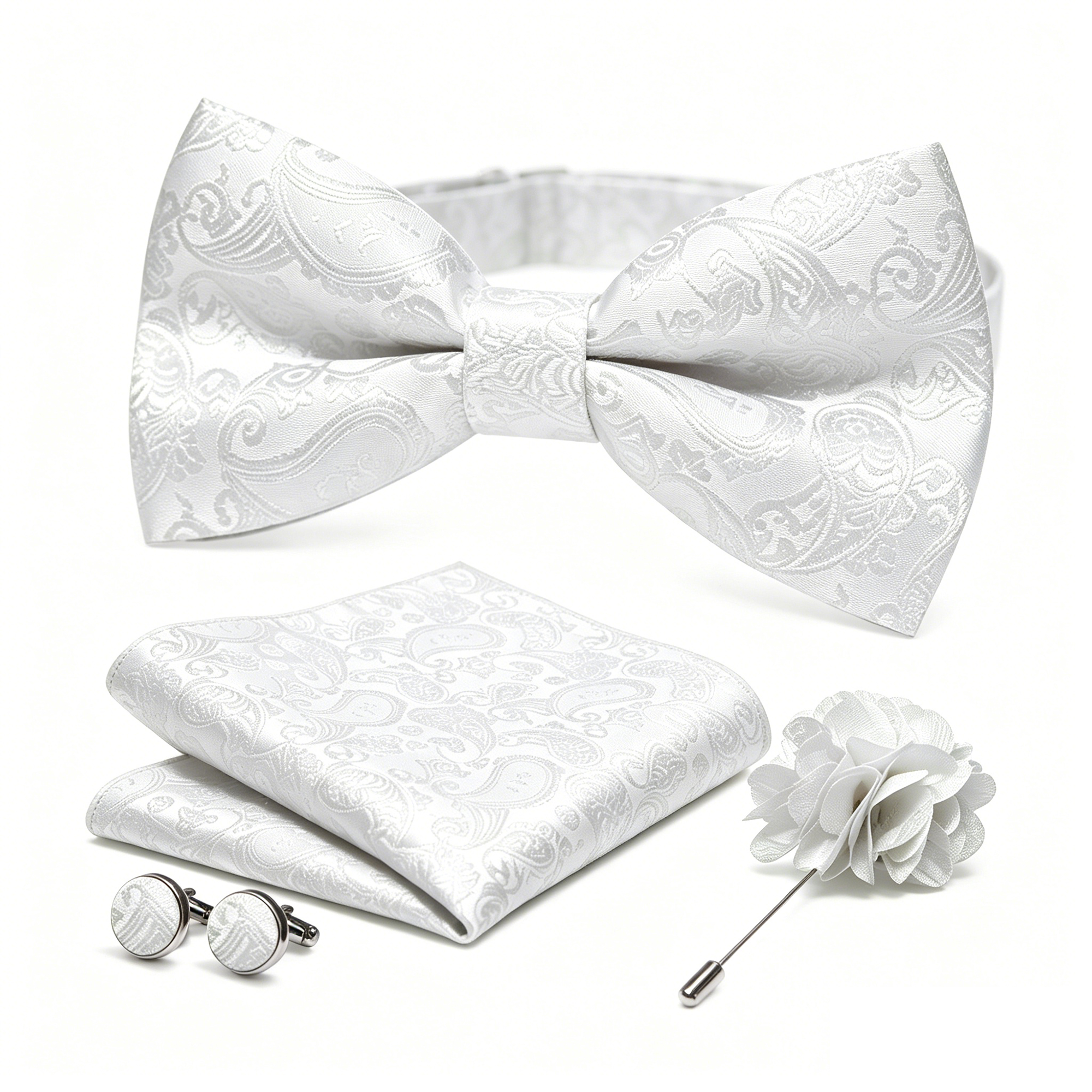 36pcs Black Silk Jacquard Pais - Bow Tie Pre Tied 评论和价格