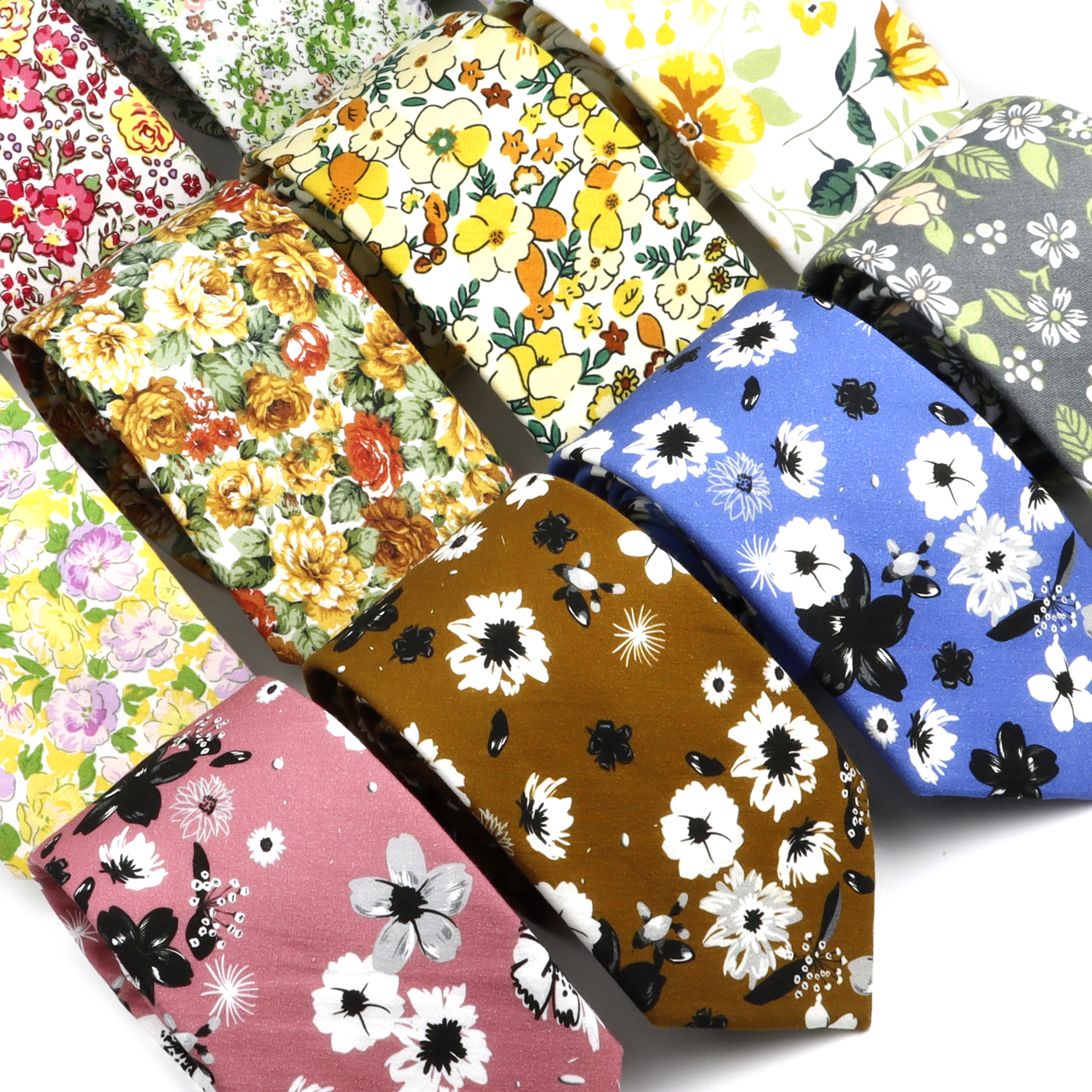 New Elegant Floral Tie For Men - Skinny Tie Men 评论和价格