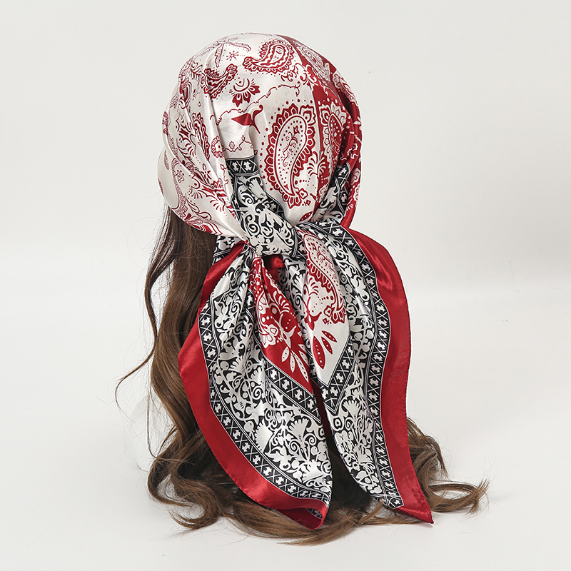Satin Square Scarf Women Musli - Scarf Silk Square 评论和价格