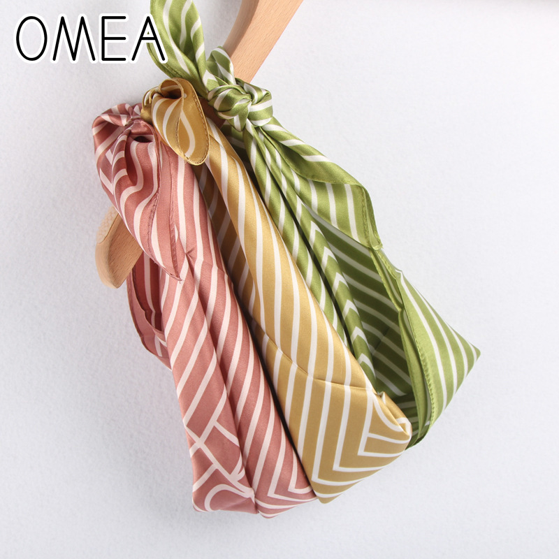 OMEA 100% Real Silk Scarf Wome - Silk Tie Striped 评论和价格