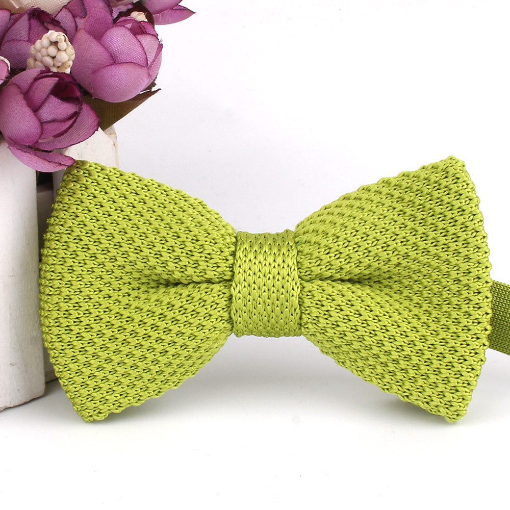 New Men Solid Knitted Bowtie B - Bow Tie Pre Tied 评论和价格
